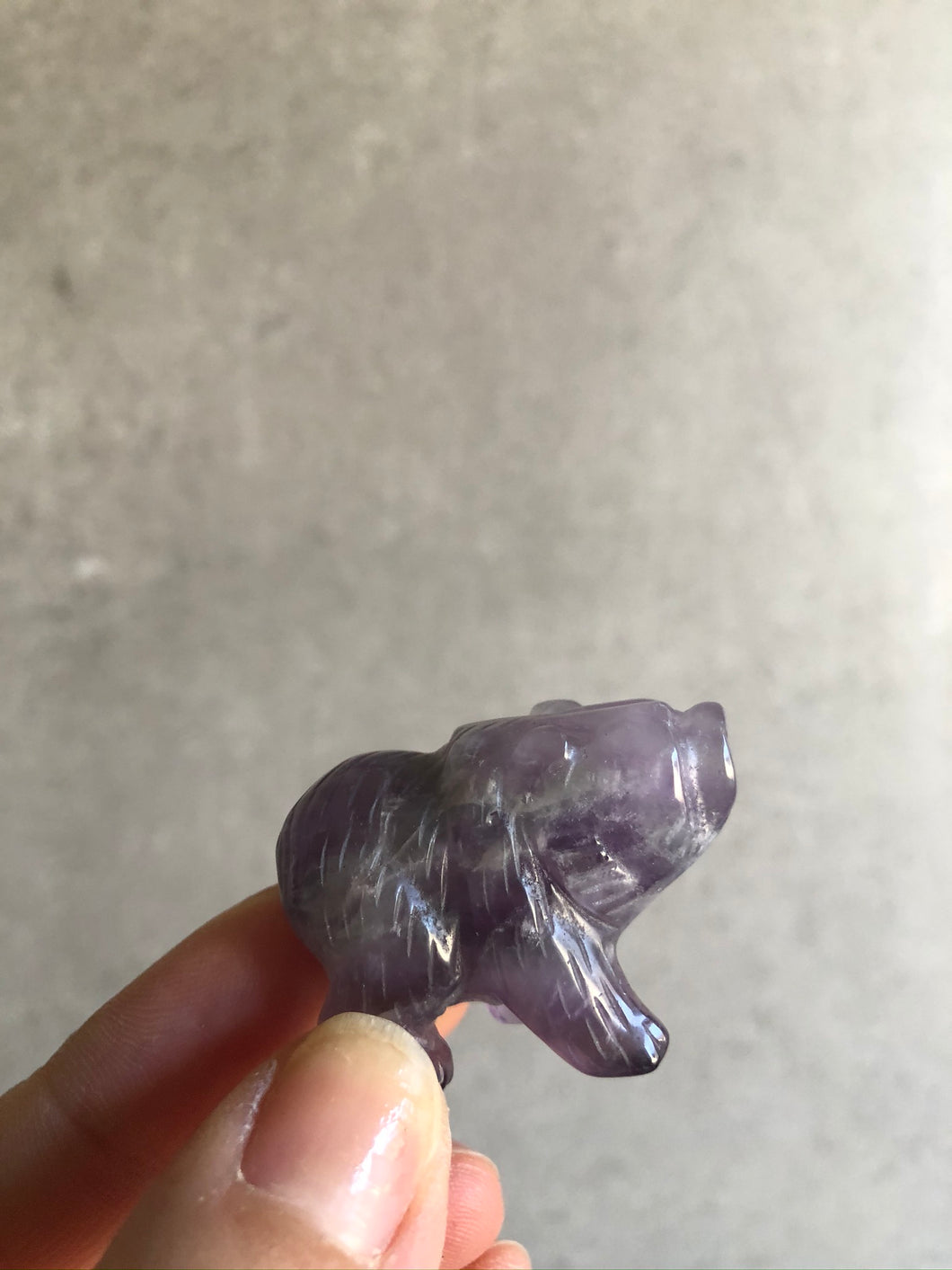 Amethyst Bear Carving