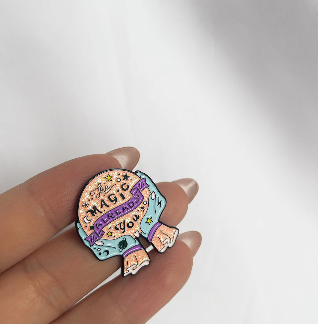 Crystal Ball Enamel Pin